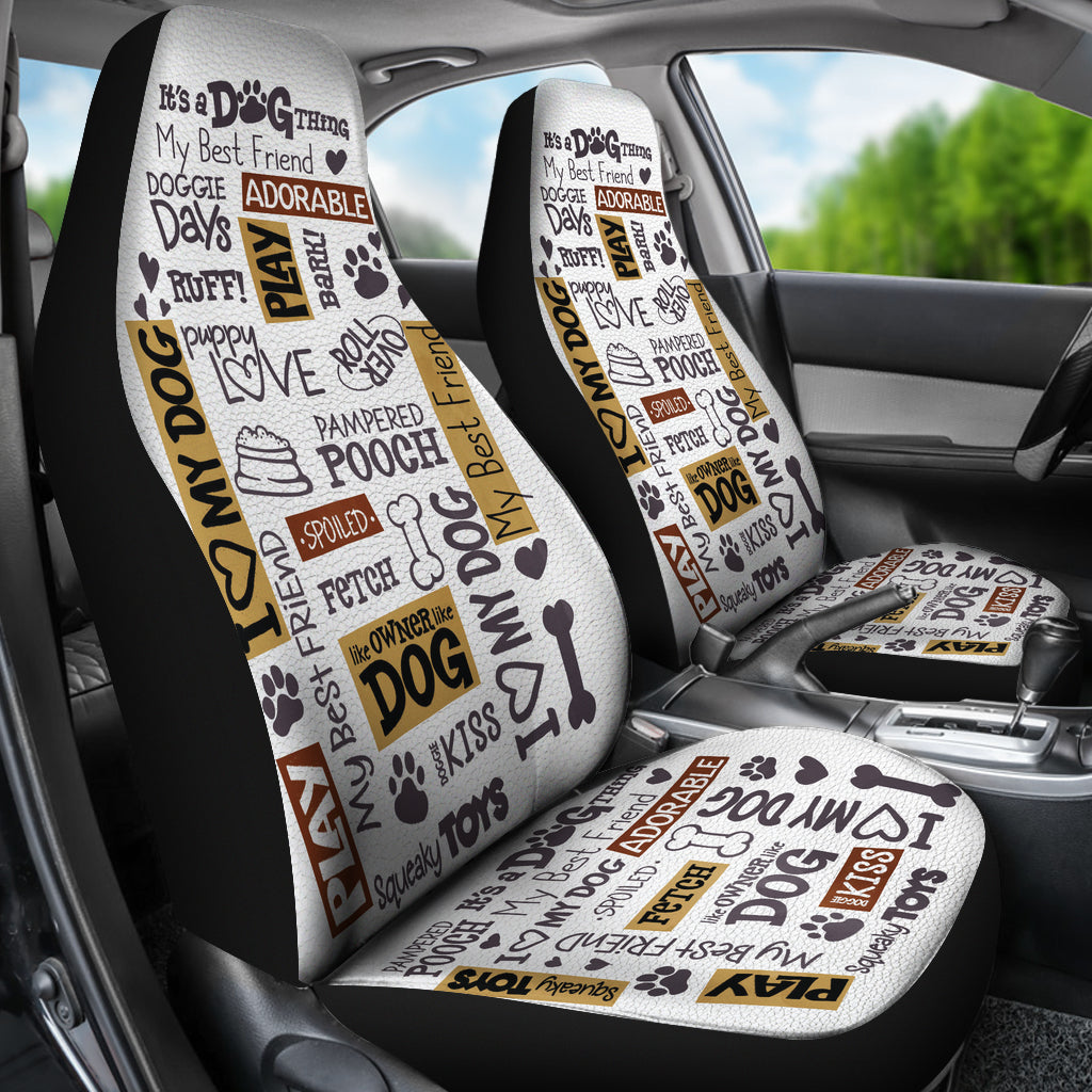 Dog Quotes Car Seat Covers - JaZazzy 
