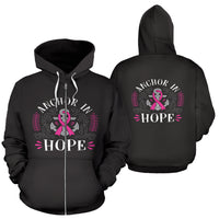 Thumbnail for Anchor In Hope Unisex Zip-Up Hoodie - JaZazzy 