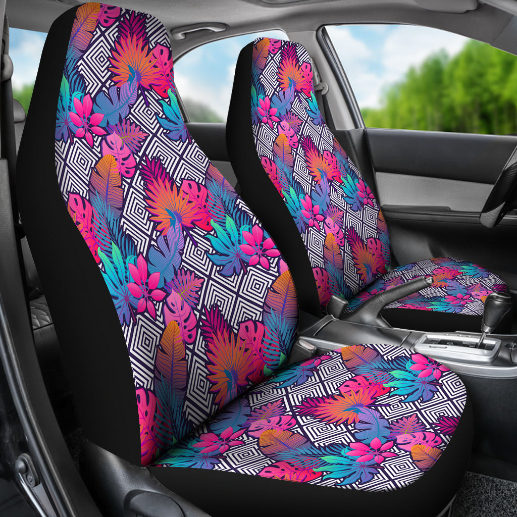 Boho Tropical Leaves Car Seat Covers - JaZazzy 