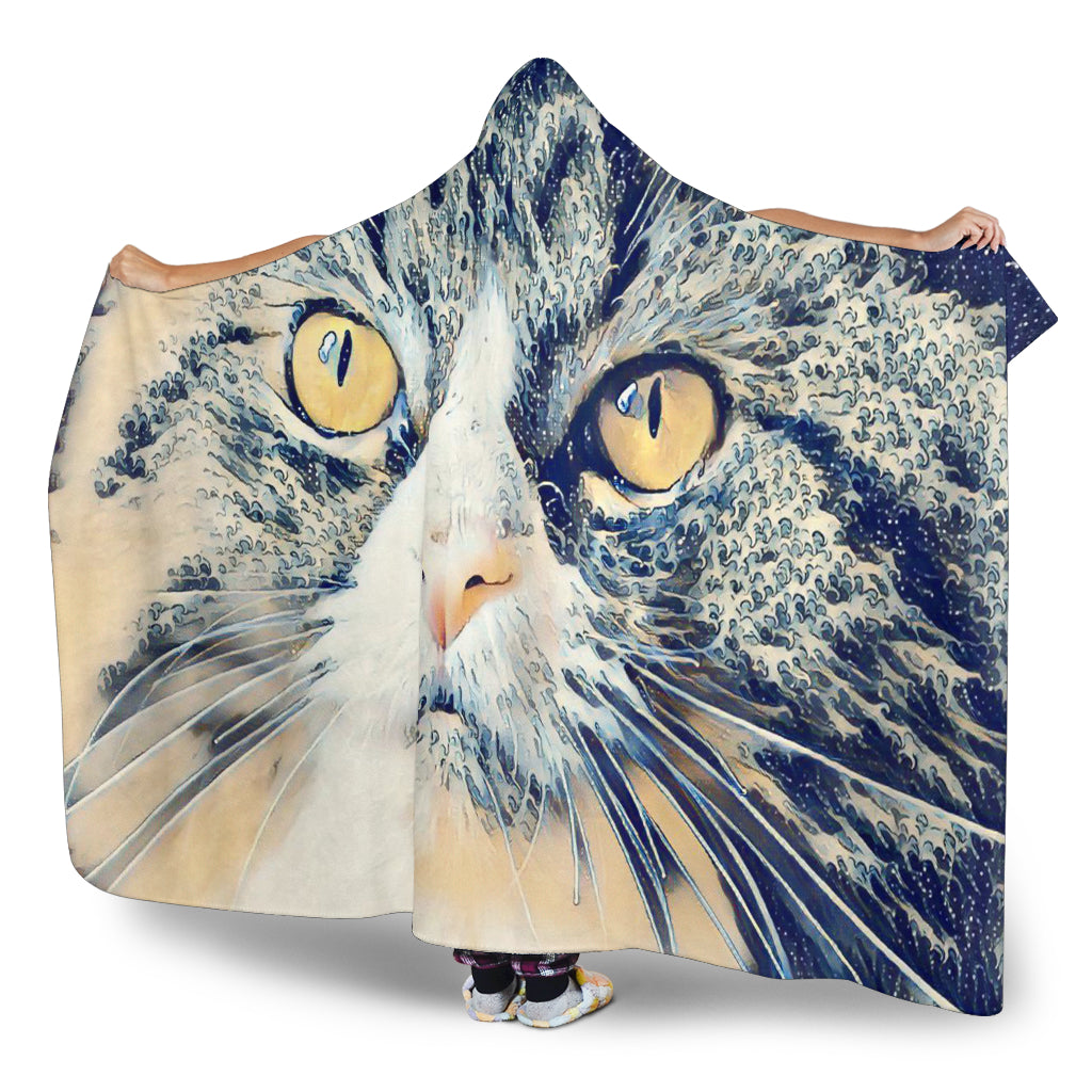 Sea Cat Hoodie Blanket - JaZazzy 