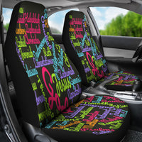 Thumbnail for Custom-Made Holy Bible Books Pink Mixed Colors Car Seat Cover - JaZazzy 