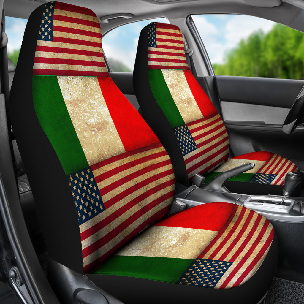 JZP Flag American-Italian Seat Cover 01A - JaZazzy 
