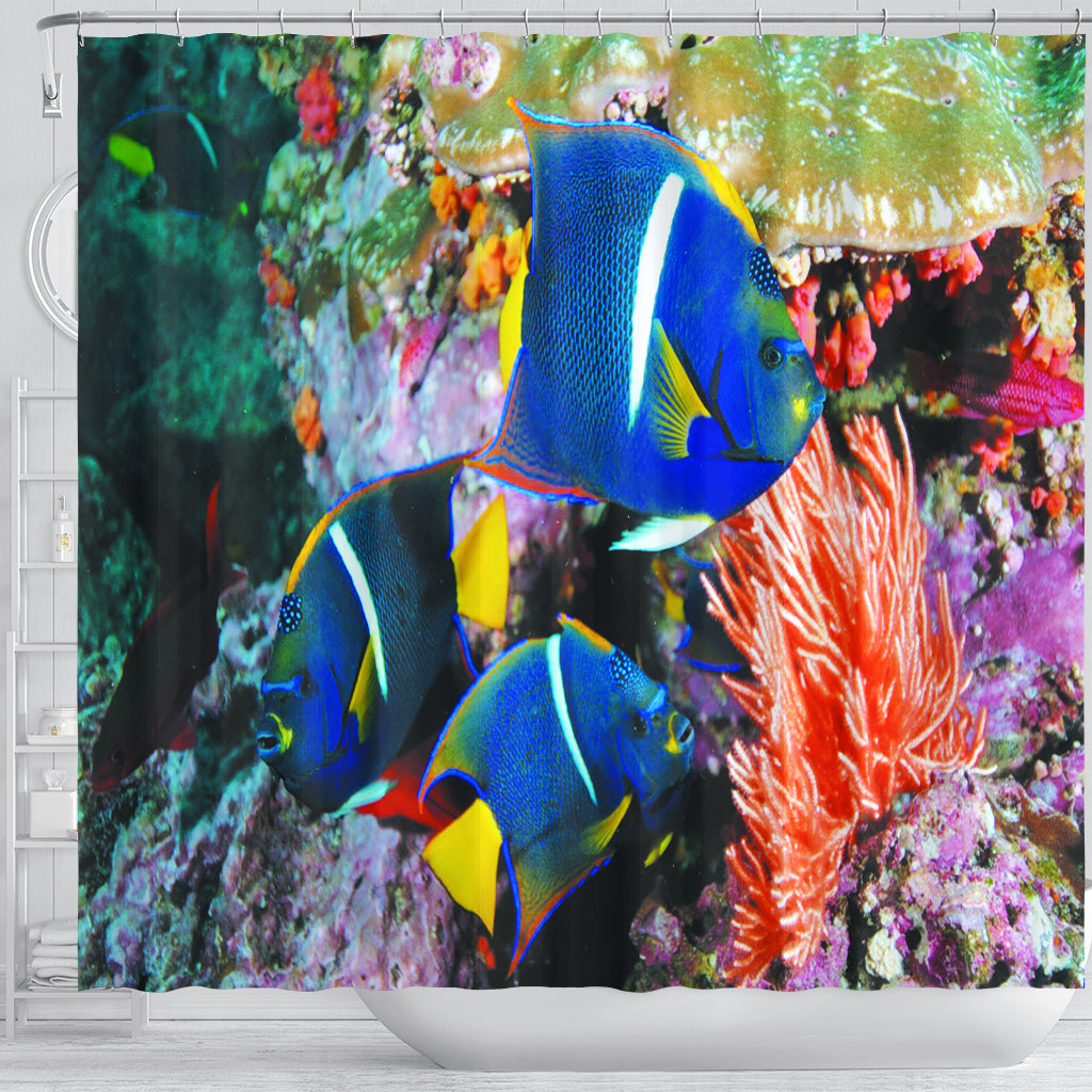 Blue Fish Shower Curtain - JaZazzy 