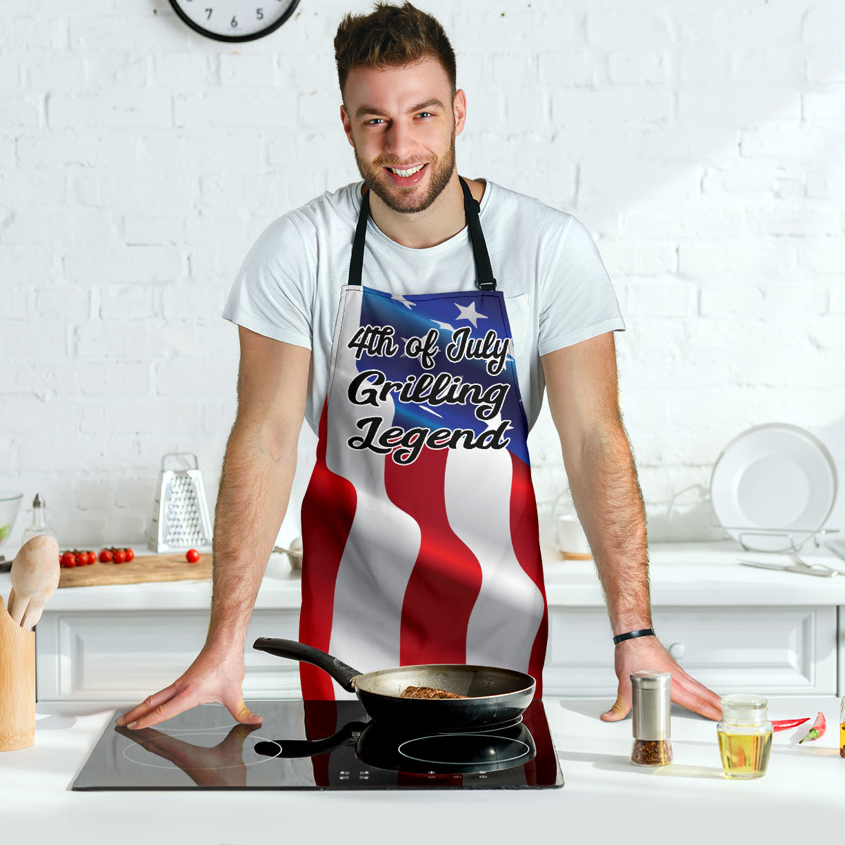 4th of July Grilling Mens Apron - JaZazzy 