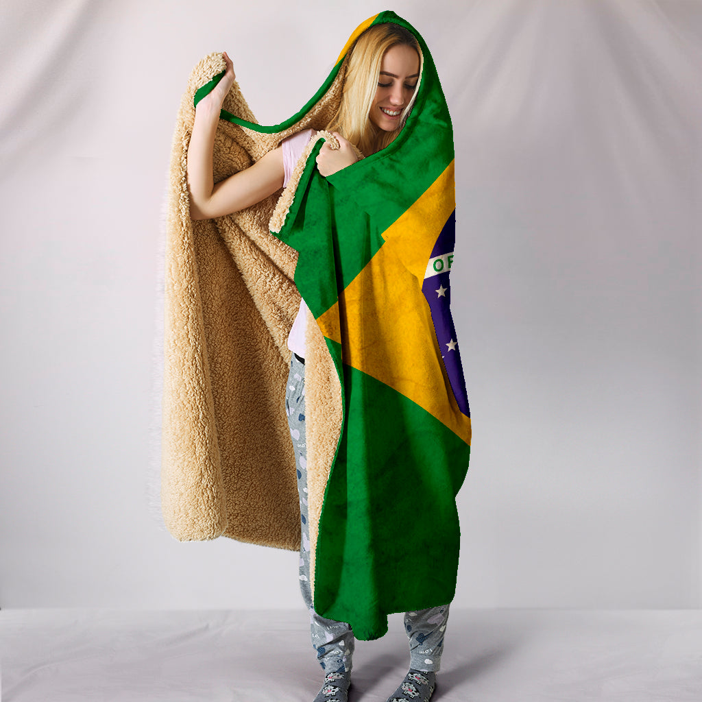 Hoodie Blanket - Brazilian Flag - JaZazzy 