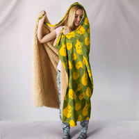 Thumbnail for Cheese Head Camo Hooded Blanket_Green-Yellow - JaZazzy 