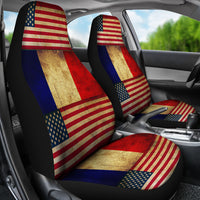 Thumbnail for JZP-American-France Flag Seat Cover 01A - JaZazzy 