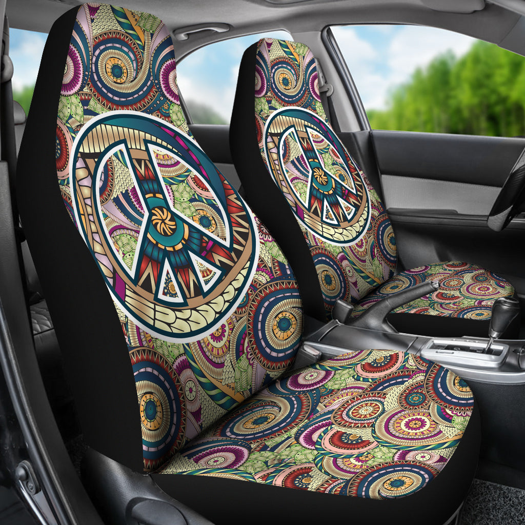 Peace Fractal Swirls Car Seat Cover - JaZazzy 