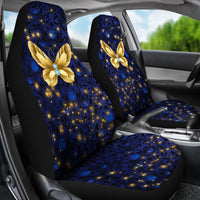 Thumbnail for Butterfly Blue Floral Damask Car Seat Cover - JaZazzy 