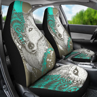 Thumbnail for Wolf Head Zentangle Car Seat Covers - JaZazzy 