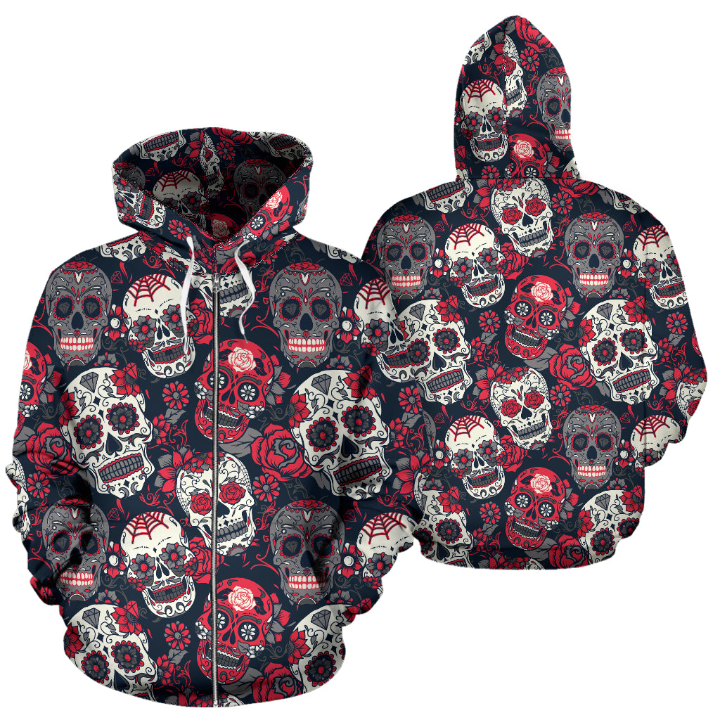 Skull Lovers All Over Hoodie - JaZazzy 
