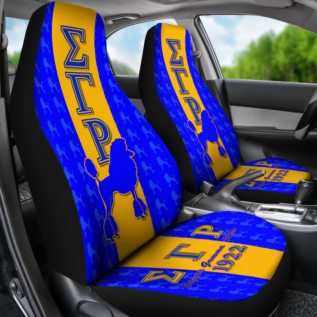 Blue and Gold Car Seat Cover C3422