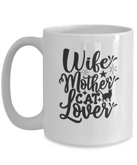 Thumbnail for Wife Mother Cat Lover-Cat Coffee Cup