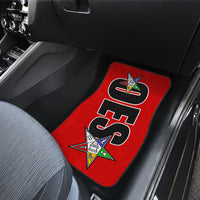 Thumbnail for OES 2pc Front Car Floor Mats 5318A Black/Red - JaZazzy 