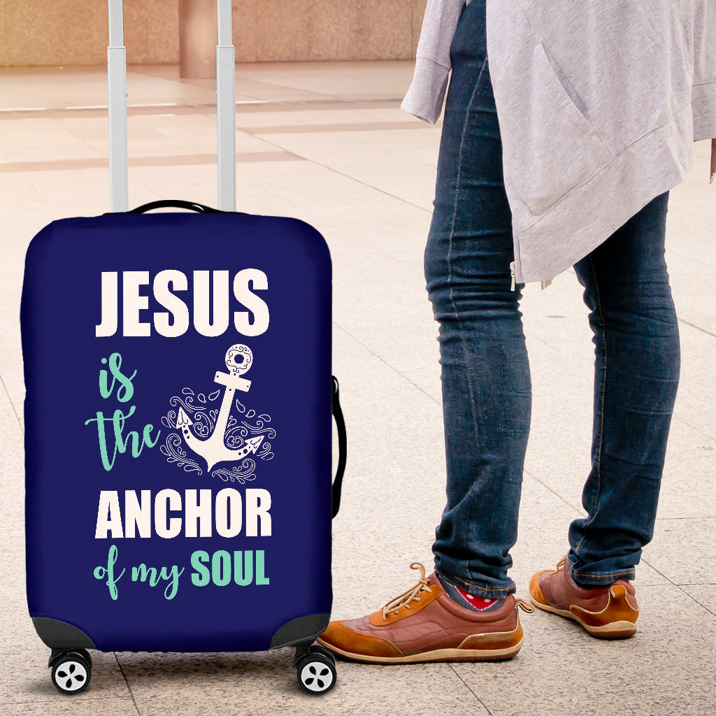 NP Jesus Is The Anchor Luggage Cover - JaZazzy 
