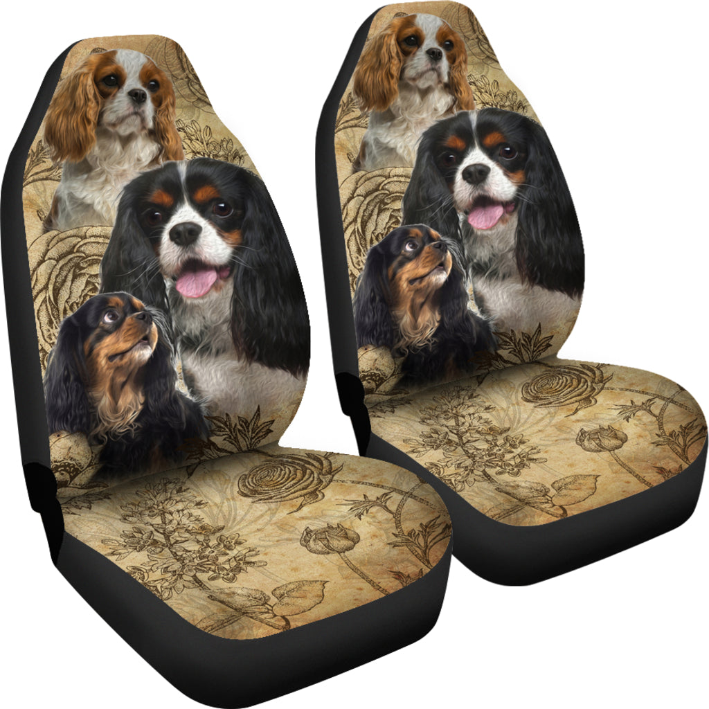Cavalier King Charles Spaniel Car Seat Covers (Set of 2) - JaZazzy 