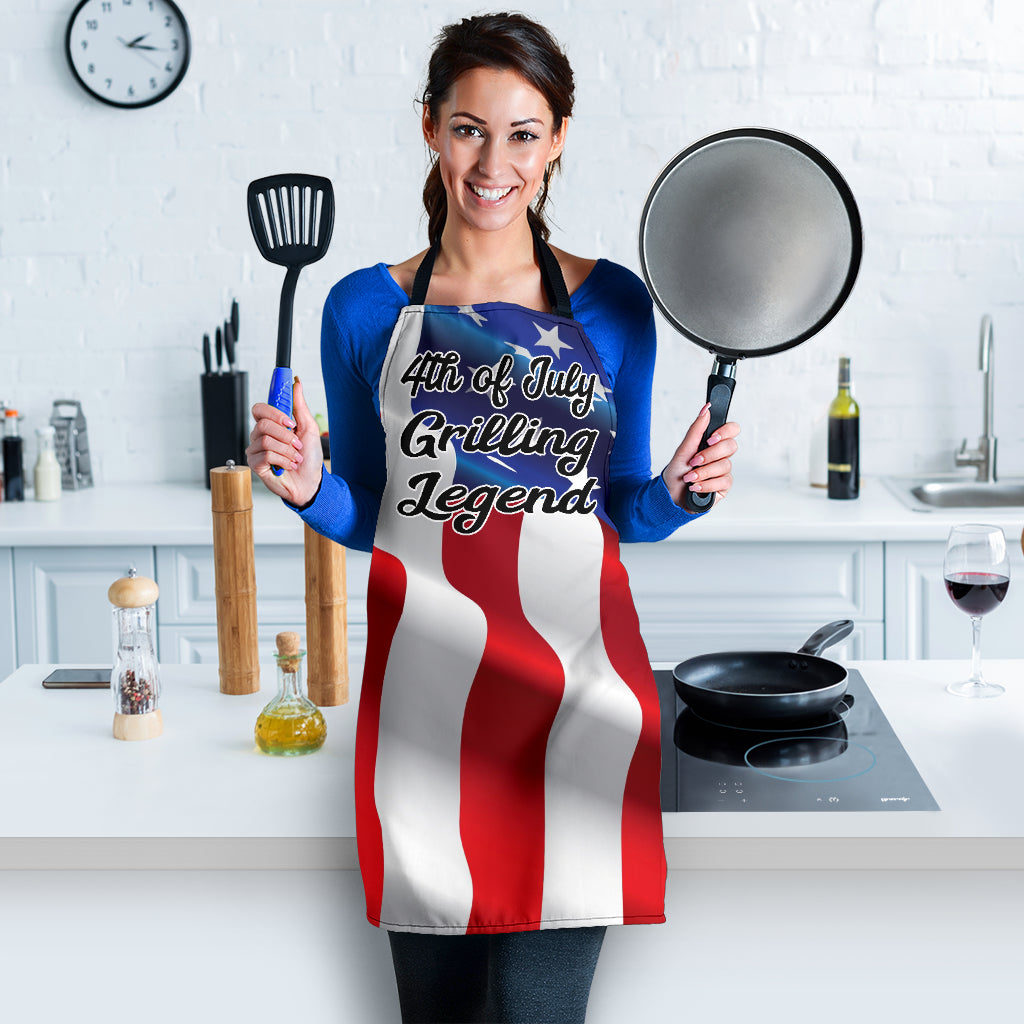 4th July Grilling Womens Apron - JaZazzy 