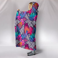Thumbnail for Boho Tropical Leaves Hooded Blanket - JaZazzy 