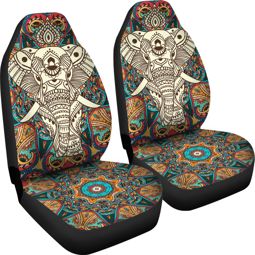 Boho Mandala Elephant Car Seat Cover - JaZazzy 