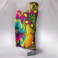 Thumbnail for Psychedelic Pop Art Pattern Hooded Blanket