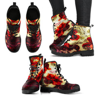 Thumbnail for Floral Embosses: Roses 03 Leather Boots
