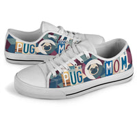 Thumbnail for Pug Mom Low Top Shoes - JaZazzy 