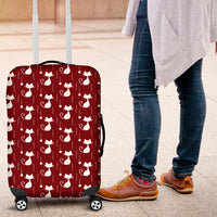 Thumbnail for Cat Luggage Cover 1C  Maroon - JaZazzy 