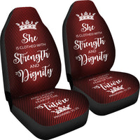 Thumbnail for Proverbs 31 Woman  Car-SUV Seat Cover-Red-White - JaZazzy 