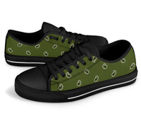 Thumbnail for Army Green Paisley Low Top Canvas Sneakers