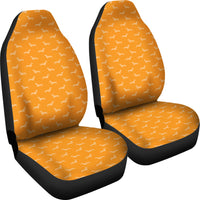 Thumbnail for Dachshund Pattern Orange Car Seat Covers - JaZazzy 
