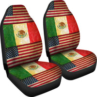 Thumbnail for JZP- America-Mexico Flag Seat Cover 01A - JaZazzy 