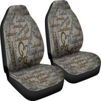 Thumbnail for Custom-Made Holy Bible Books Grey Car Seat Cover - JaZazzy 