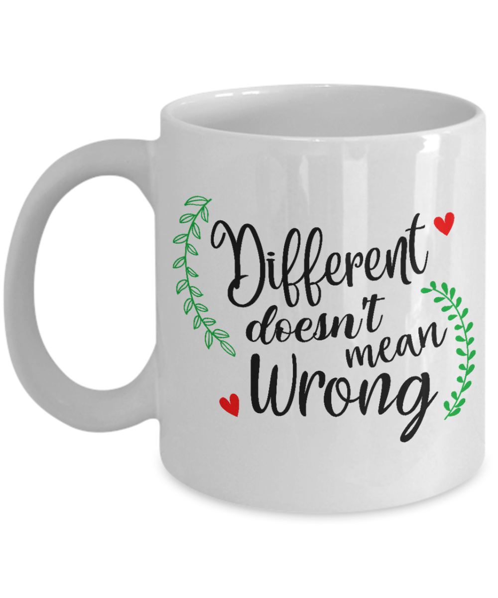 different doesnt mean wrong v2 coffee mug