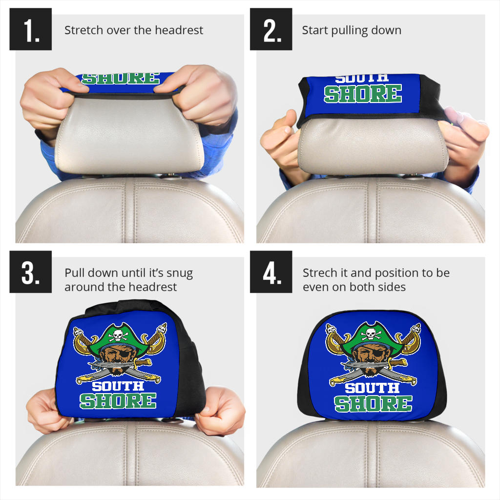 South Shore car seat headrest Cover (set of 2)