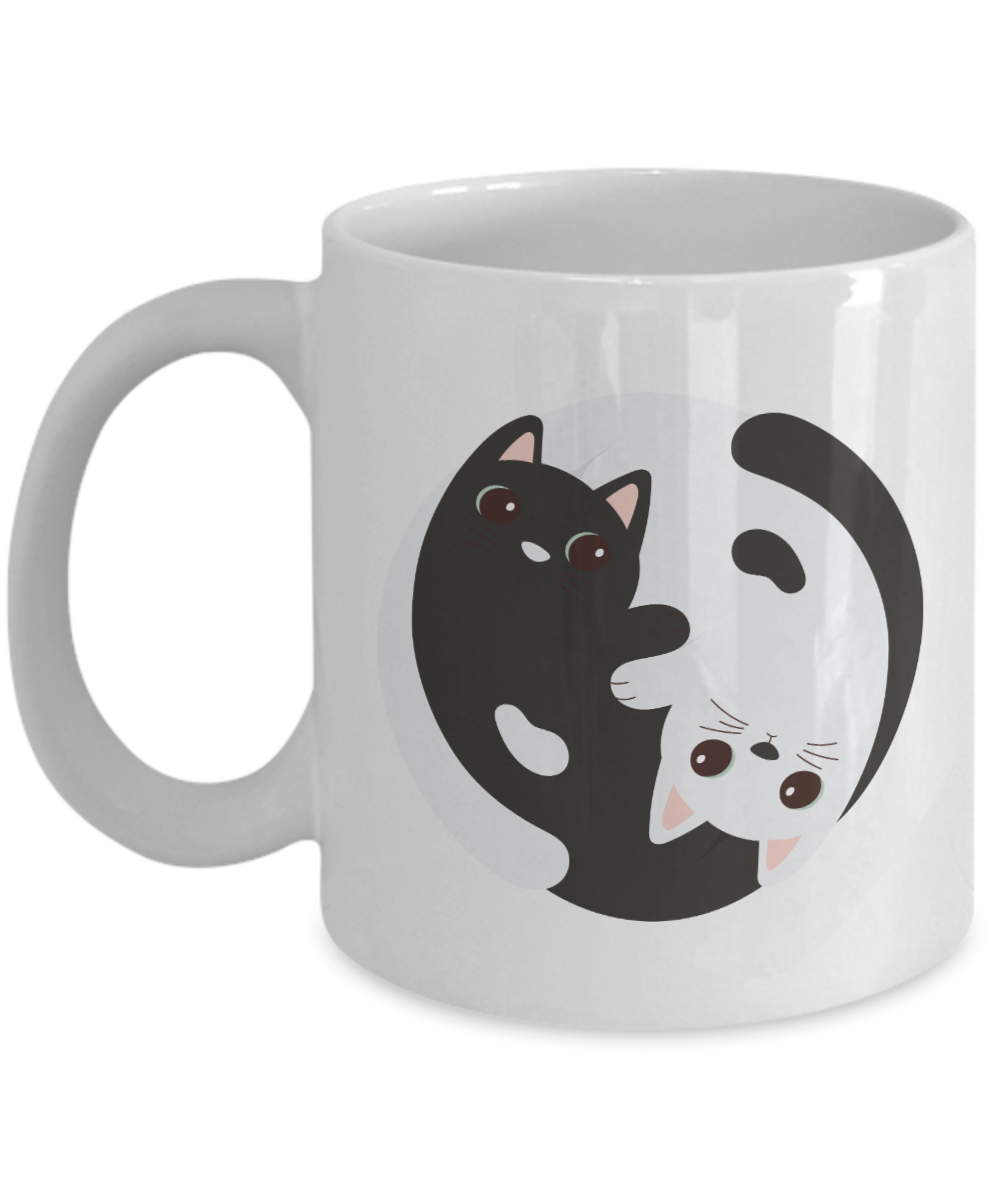 YING YANG-fun cat coffee mug