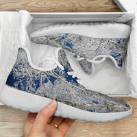 Thumbnail for Mesh Knit Sneaker - Frost and Sky #3 Design - JaZazzy 
