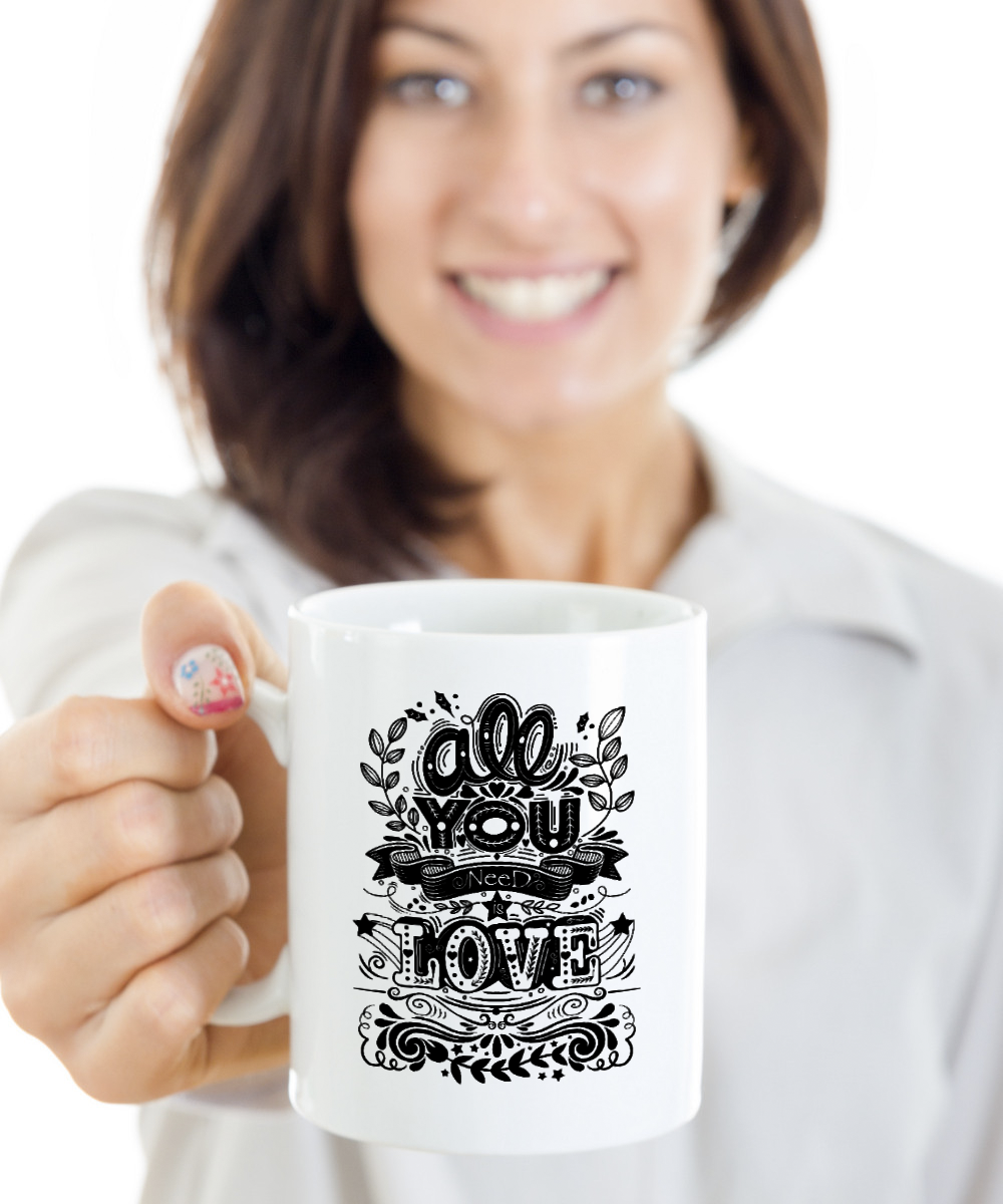 All you need is love-mug 15.oz-woman