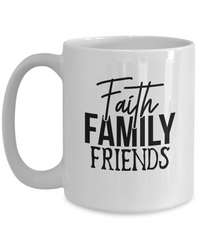 Thumbnail for Inspirational Mug-Faith Family Friends-Religious Cup