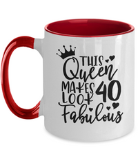 Thumbnail for Queen 40 Fabulous two-tone mug