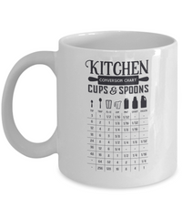 Thumbnail for Cooking Mug-Kitchen Conversion Chart Cups and Spoons- Coffee Cup