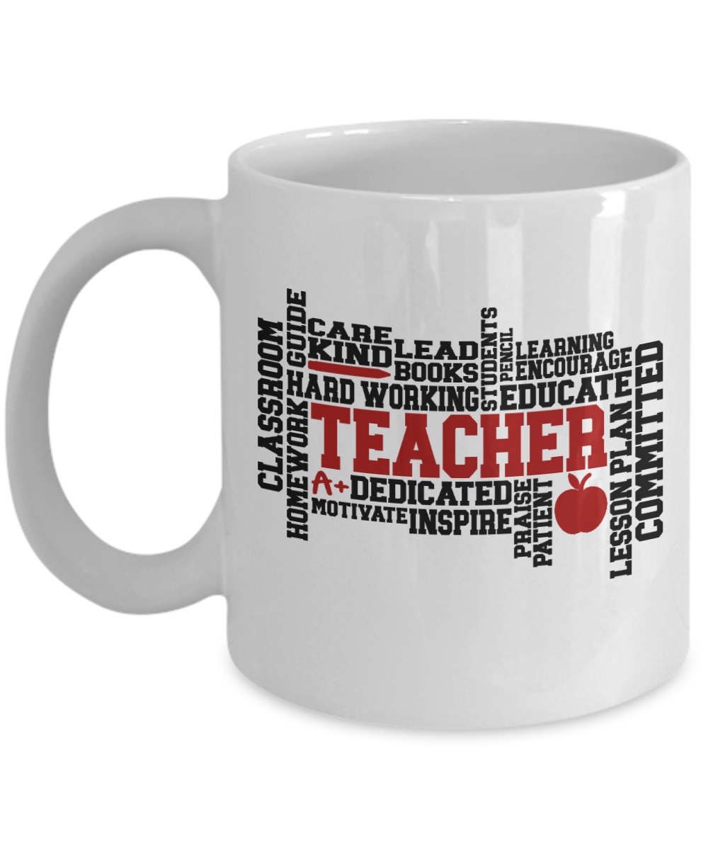 Fun teacher mug- TEACHER-Dedicated