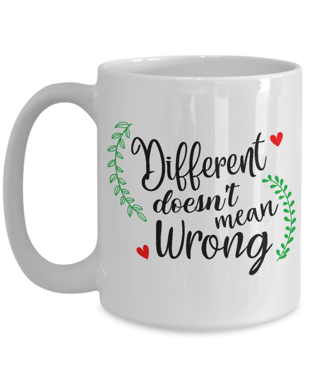 different doesnt mean wrong v2 coffee mug