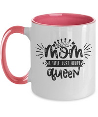 Thumbnail for Funny Mom Mug-Mom a title just above queen-Fun Mom Coffee Cup