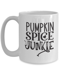 Thumbnail for Funny Fall Mug-Pumpkin Spice Junkie-Coffee Cup