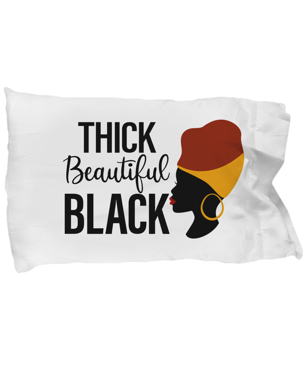 Thick Beautiful Black Pillow Case