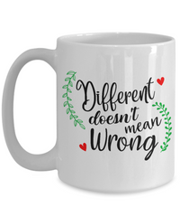 Thumbnail for different doesnt mean wrong v2 coffee mug