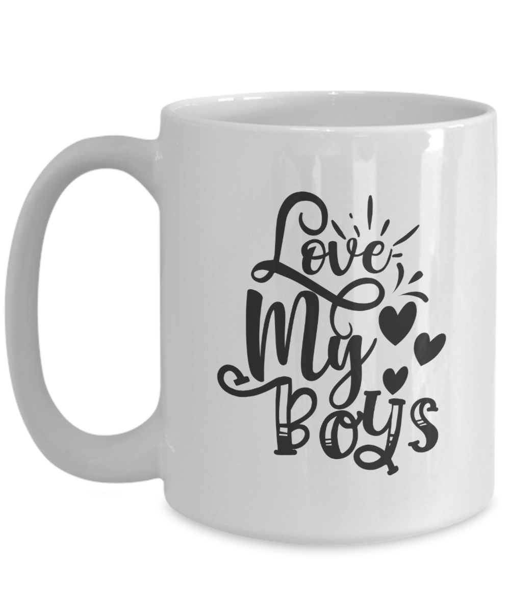 Fun Parent Mug-Love My Boys-Fun Family Coffee Cup