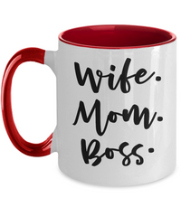 Thumbnail for Wife Mom Boss-Two Tone Mug