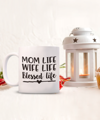 Thumbnail for Mom Life-Wife Life-Blessed Life-mug