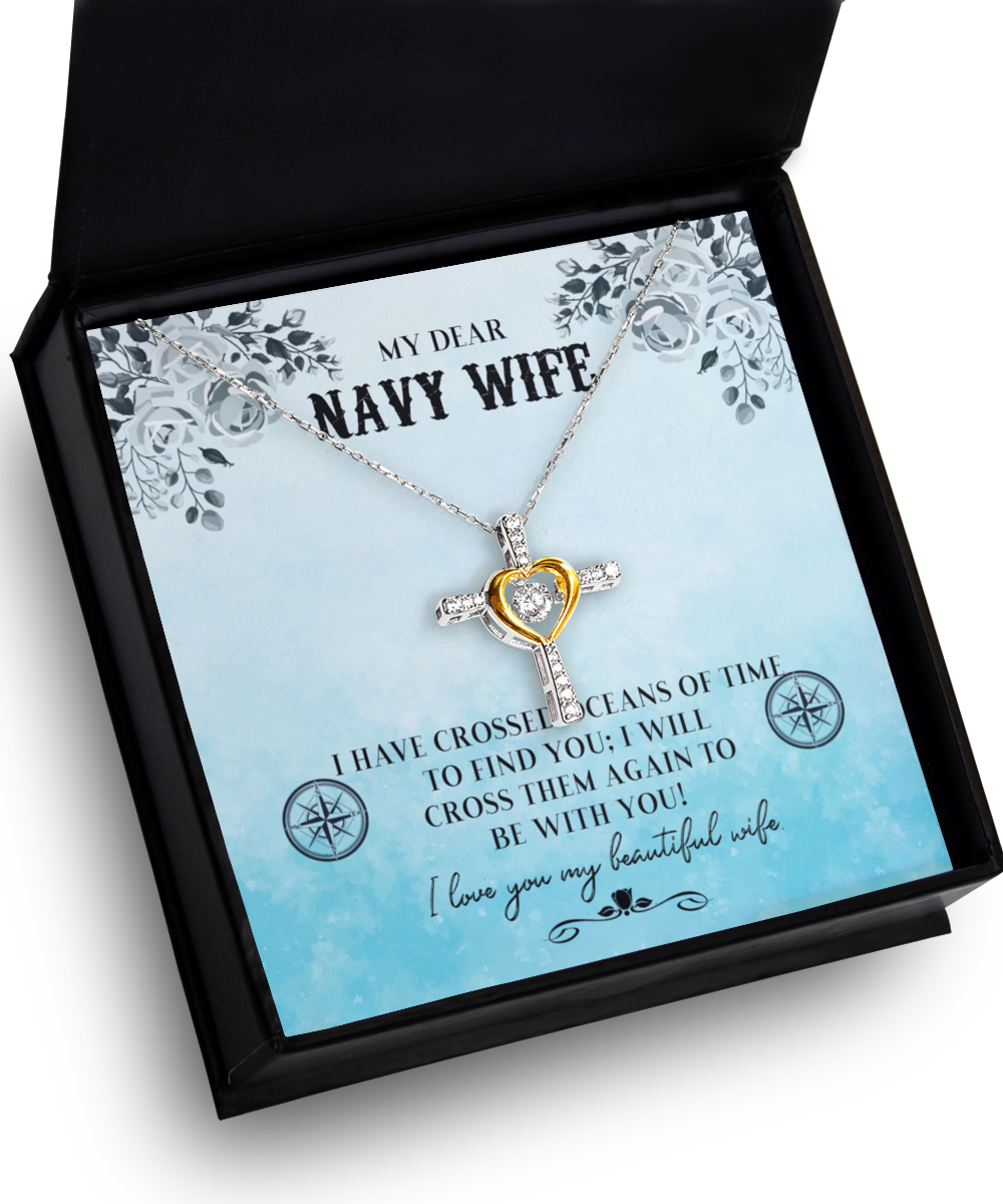 My Dear Navy Wife Necklace